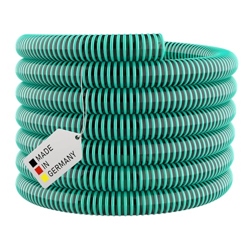 AWM Saugschlauch GRÜN Spiralschlauch Gartenschlauch Teich Förderschlauch Pumpen Druckschlauch (50 mm (2"), 15 Meter) von AWM