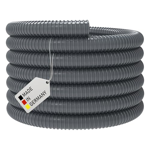 Absaugschlauch PVC *Grau Saugschlauch Spiralschlauch Flexschlauch Schwer entflammbar (50 mm - 5 Meter) von AWM