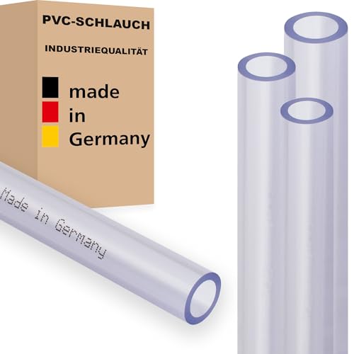 PVC Schlauch Klar Transparent Aquariumschlauch Luftschlauch Wasserschlauch Lebensmittelschlauch - Made in Germany (6 x 8 mm (6 x 1,0 mm), 10 m) von AWM