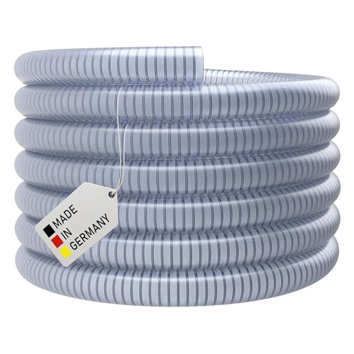 Saugschlauch 19 mm (3/4") *TRANSPARENT Klar Spiralschlauch Förderschlauch Pumpen Druckschlauch (5 m) von AWM