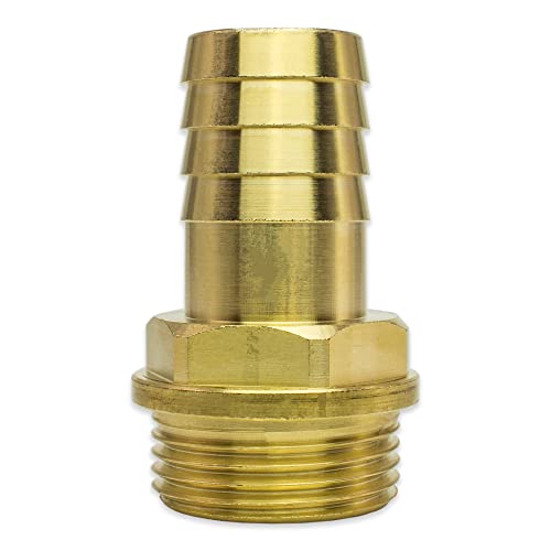 Schlauchverschraubung Fitting Schlauchanschluss Schlauchtülle Auslauf Adapter Schraubfitting Gewindefitting Tülle Industriequaltät - Made in Italy (Messing, 1/2" AG x 13 mm) von AWM