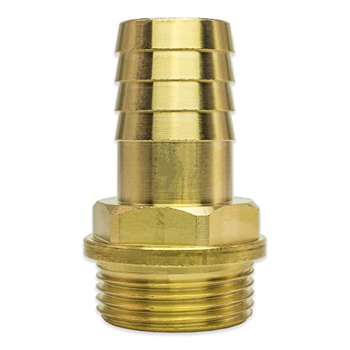 Schlauchverschraubung Fitting Schlauchanschluss Schlauchtülle Auslauf Adapter Schraubfitting Gewindefitting Tülle Industriequaltät - Made in Italy (Messing, 1/2" AG x 20 mm) von AWM