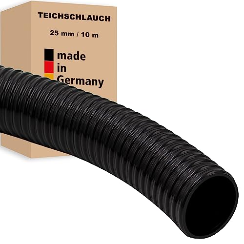 Teichschlauch - 25 mm (1") 10 m - Pumpenschlauch Förderschlauch Spiralschlauch Pumpen Druckschlauch Saugschlauch - Made in Germany von AWM