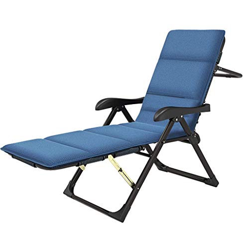 AWMCXQRA Balkon-Büro-Entspannungsstuhl, extra breit, Liegestuhl für Erwachsene, robuster Metall-Klappstuhl, tragbarer Stuhl, Liegestühle, Schwerelosigkeitsstuhl, Sonnenliege im Lager von AWMCXQRA