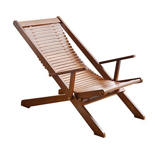 AWMCXQRA Klappbarer Liegestuhl, Bambus-Gartenstuhl, Loungesessel mit Armlehnen, für Balkon, Rasen, Büro, Schaukelstuhl (Farbe: Stil 1) von AWMCXQRA