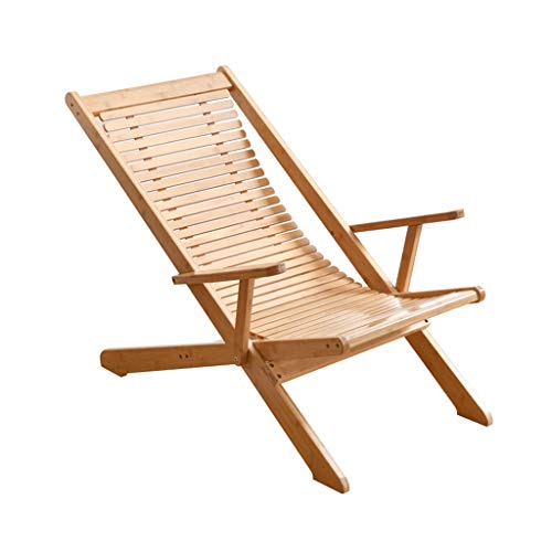 AWMCXQRA Klappbarer Liegestuhl, Bambus-Gartenstuhl, Loungesessel mit Armlehnen, für Balkon, Rasen, Büro, Schaukelstuhl (Farbe: Stil 2) von AWMCXQRA