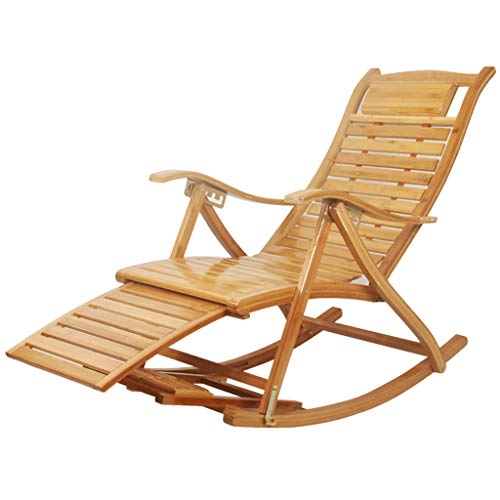 AWMCXQRA Klappbarer Liegestuhl, Rückenlehne, 5-Gang-Winkelverstellung, Outdoor-Stuhl, Sonnenterrassenliege, für Strand, Garten, Rasen, Unterstützung 150 kg, Schaukelstuhl (Farbe: Stil 2) von AWMCXQRA