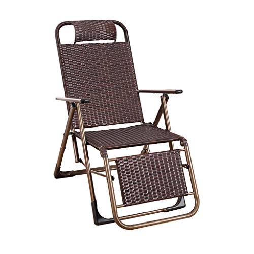 AWMCXQRA Klappbarer Liegestuhl, strapazierfähig, Schwerelosigkeit, zusammenklappbar, Garten-Sonnenliege mit verstellbaren, gepolsterten Kopfstützen, Schaukelstuhl (Farbe: Stil 1) von AWMCXQRA