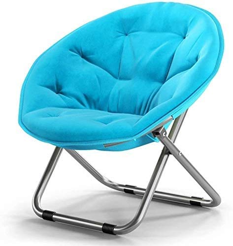 AWMCXQRA Sonnenliege, Gartenstühle, faltbar, Liegestuhl, Klappstuhl – großer Mondstuhl für Erwachsene, Outdoor-Stuhl, runder Stuhl, Sofasessel, Radarstuhl (Farbe, Marineblau), Blau von AWMCXQRA