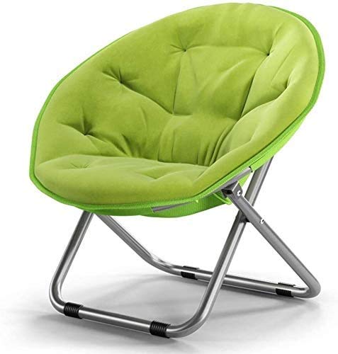 AWMCXQRA Sonnenliege, Gartenstühle, faltbarer Liegestuhl, Klappstuhl, großer Mondstuhl für Erwachsene, Outdoor-Stuhl, runder Stuhl, Sofasessel, Radarstuhl (Farbe, Marineblau), Grün von AWMCXQRA