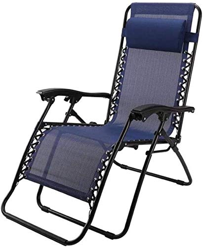AWMCXQRA Sonnenliege Gartenstühle Faltbarer Liegestuhl Terrasse Liegestühle Zero Gravity Klappliegestühle Liegestühle Garten Sonnenliegen Blau Textilene Sonnenliege Stuhl (Farbe: A) von AWMCXQRA