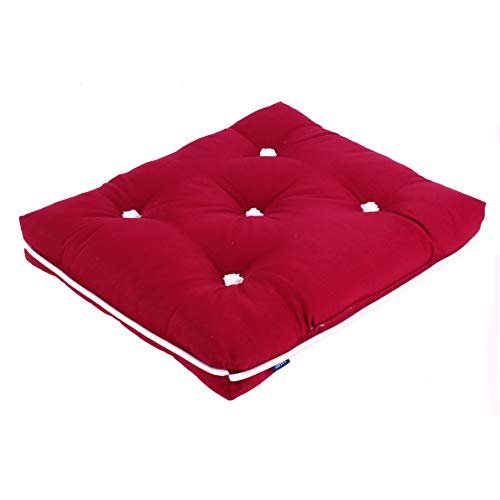 AWN Kapok Outdoor Kissen | 100% Kapok-Naturfasern gefüttert | Wasserfest, Schwimmfähig | Kissenbezug 100% Baumwolle | Einzelkissen | Dunkelrot AWN Kapok Outdoor Kissen | 100% Kapok-Naturfasern gefüttert | Wasserfest, Schwimmfähig | Kissenbezug 100% Baumwolle | Einzelkissen | Dunkelrot von AWN