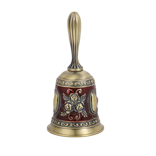 AWOCAN Handglocke, klassisches Modemuster, Zinklegierung, Anrufglocke, Abendessen, Handglocke, Anrufglocke für Hotelservice, Meditationsgebet, Bar, Schule, Abendessen am Empfang, Home Office Decor von AWOCAN