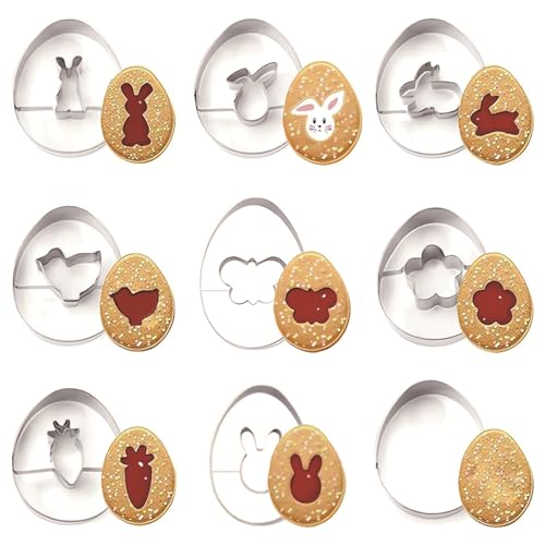 AWOGIPD Ausstechform Osterhase, Osterhasen Ausstecher, Ausstechformen Ostern, 9 Stück Ausstechform Osterhase, Osterplätzchen Ausstecher, 6 * 8.2 cm AWOGIPD Ausstechform Osterhase, Osterhasen Ausstecher, Ausstechformen Ostern, 9 Stück Ausstechform Osterhase, Osterplätzchen Ausstecher, 6 * 8.2 cm von AWOGIPD