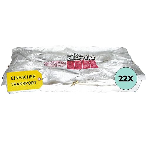 AWOTEX 22 Stk. Plattenbag beschichtet 120 x 70 x 60 cm I Big Bag für Asbestplatten nach TRGS 519 I Asbest Sack mit Aufdruck I Asbest Big Bag SWL 1150 kg I für Berliner Welle geeignet von AWOTEX