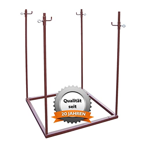 AWOTEX Big Bag Halter 101 x 101 x 140 cm I Einfüllhilfe für Säcke I Metall-Gestell für Asbest I Verschiebbare Aufnahmen & Platzsparender Transport I Baustellen-Zubehör von AWOTEX