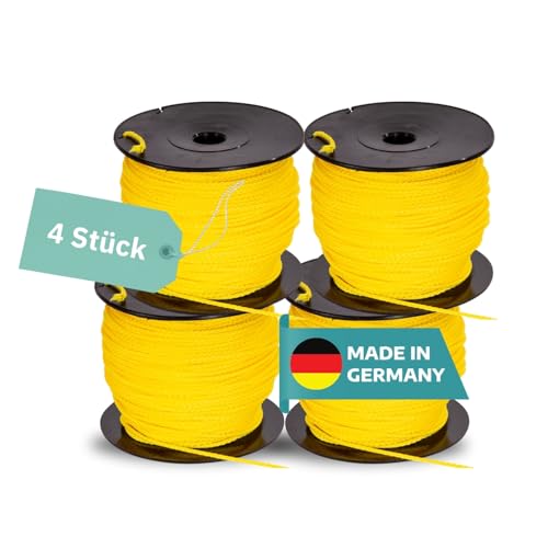 AWOTEX Pflasterschnur Gelb 2,00 mm I 4 Rollen à 100 Meter I Richtschnur für Pflastern I langlebig & reißfest I Polypropylen Bauschnur auf PVC Rolle I Maurerschnur für Wasserwaage AWOTEX Pflasterschnur Gelb 2,00 mm I 4 Rollen à 100 Meter I Richtschnur für Pflastern I langlebig & reißfest I Polypropylen Bauschnur auf PVC Rolle I Maurerschnur für Wasserwaage von AWOTEX