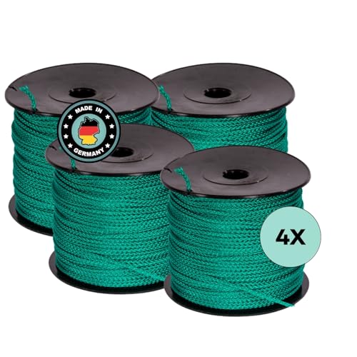 AWOTEX Pflasterschnur Grün 2,00 mm I 4 Rollen à 100 Meter I Richtschnur für Pflastern I langlebig & reißfest I Polypropylen Bauschnur auf PVC Rolle I Maurerschnur für Wasserwaage AWOTEX Pflasterschnur Grün 2,00 mm I 4 Rollen à 100 Meter I Richtschnur für Pflastern I langlebig & reißfest I Polypropylen Bauschnur auf PVC Rolle I Maurerschnur für Wasserwaage von AWOTEX