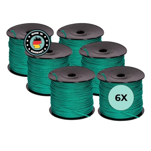 AWOTEX Pflasterschnur Grün 2,00 mm I 6 Rollen à 100 Meter I Richtschnur für Pflastern I langlebig & reißfest I Polypropylen Bauschnur auf PVC Rolle I Maurerschnur für Wasserwaage AWOTEX Pflasterschnur Grün 2,00 mm I 6 Rollen à 100 Meter I Richtschnur für Pflastern I langlebig & reißfest I Polypropylen Bauschnur auf PVC Rolle I Maurerschnur für Wasserwaage von AWOTEX