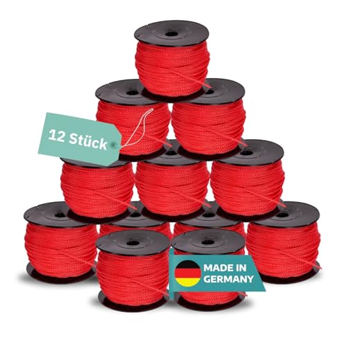 AWOTEX Pflasterschnur Rot 2,00 mm I 12 Rollen à 100 Meter I Richtschnur für Pflastern I langlebig & reißfest I Polypropylen Bauschnur auf PVC Rolle I Maurerschnur für Wasserwaage AWOTEX Pflasterschnur Rot 2,00 mm I 12 Rollen à 100 Meter I Richtschnur für Pflastern I langlebig & reißfest I Polypropylen Bauschnur auf PVC Rolle I Maurerschnur für Wasserwaage von AWOTEX