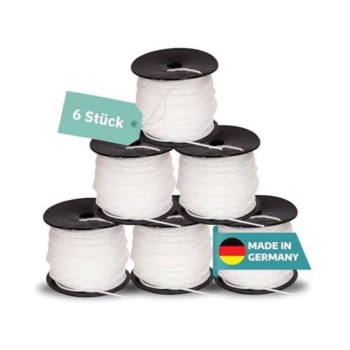 AWOTEX Pflasterschnur Weiß 2,00 mm I 6 Rollen à 100 Meter I Richtschnur für Pflastern I langlebig & reißfest I Polypropylen Bauschnur auf PVC Rolle I Maurerschnur für Wasserwaage AWOTEX Pflasterschnur Weiß 2,00 mm I 6 Rollen à 100 Meter I Richtschnur für Pflastern I langlebig & reißfest I Polypropylen Bauschnur auf PVC Rolle I Maurerschnur für Wasserwaage von AWOTEX