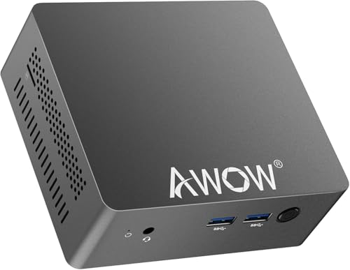 AWOW Mini PC Celeron J3455 8GB DDR4, 128GB M.2 SATA SSD, 4K HD, Dual HDMI, 2.4G/5G Dual WiFi, Gigabit Ethernet, 4X USB, Mini Desktop Computer, Micro PC,HTPC AWOW Mini PC Celeron J3455 8GB DDR4, 128GB M.2 SATA SSD, 4K HD, Dual HDMI, 2.4G/5G Dual WiFi, Gigabit Ethernet, 4X USB, Mini Desktop Computer, Micro PC,HTPC von AWOW