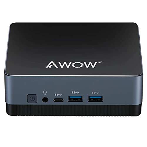 AWOW Mini PC Core i5 8GB RAM, NYi5 Desktop Computer Intel Core i5-5257u (up to 3.1GHz) 256GB M.2 SSD, Dual Display 4K@30Hz, SATA 3, USB3.0, Gigabit Ethernet, HDMI1.4, BT4.2, Type-C von AWOW