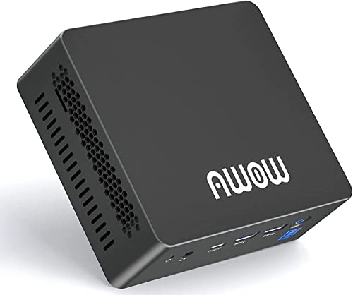 AWOW Mini PC Wi-10 Pro,Celeron J4125 mit 8GB DDR4/ NVMe M.2 256GB SSD 4K@60Hz, AK41 Desktopcomputer Dual HDMI, Erweiterte SSD 2 TB, 2.4G/5G Dual WiFi, Gigabit Ethernet, USB*4,BT 4.2 von AWOW