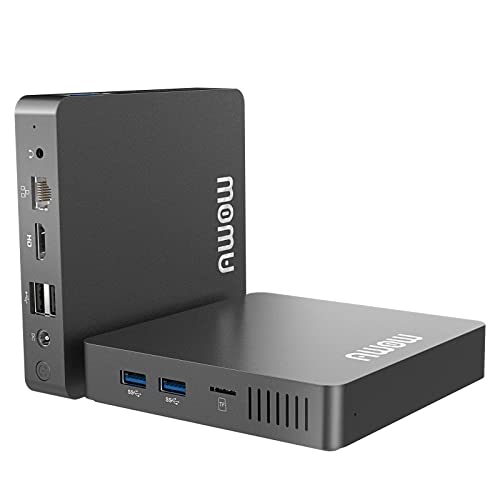 AWOW Mini PC Windows 10 Pro 6GB RAM 64GB SSD, Mini Desktop Computer Celeron N3350 CPU (Up to 2.4GHz), Micro Computer TX33 Micro PC Support M.2 SATA SSD/Dual Wi-Fi /BT4.2 /HDMI/VGA von AWOW
