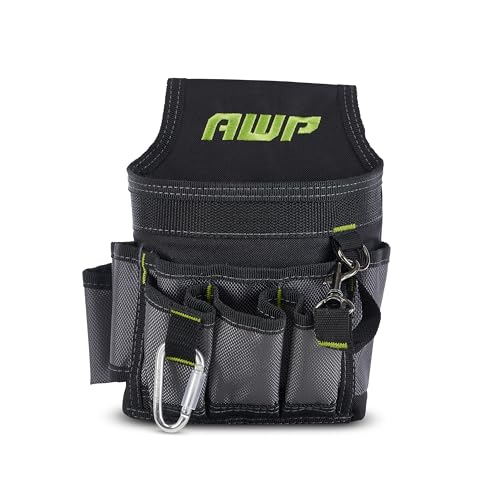 AWP Ballistic Nylon Elektriker Werkzeugtasche | AWP Mini Elektriker Werkzeugtasche | Schwarz & Grau von AWP
