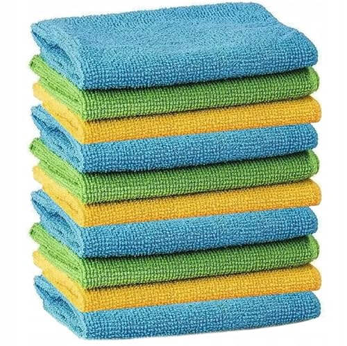 AWPARTS - 10x Microfasertücher - Mikrofaser-Putztücher zum Polieren der Autokarosserie - Wiederverwendbare Reinigungstücher 20 x 30 cm - Lappen für die Nass- und Trockenreinigung von AWPARTS