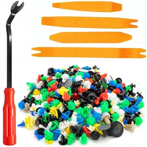 AWPARTS - Befestigungsclips - Clipse für kfz - Auto Befestigungs Clips - Hohe Qualität KFZ Clips - Universal Kunststoffniet Set mit Demontage Werkzeuge - Set 500 Stück AWPARTS - Befestigungsclips - Clipse für kfz - Auto Befestigungs Clips - Hohe Qualität KFZ Clips - Universal Kunststoffniet Set mit Demontage Werkzeuge - Set 500 Stück von AWPARTS