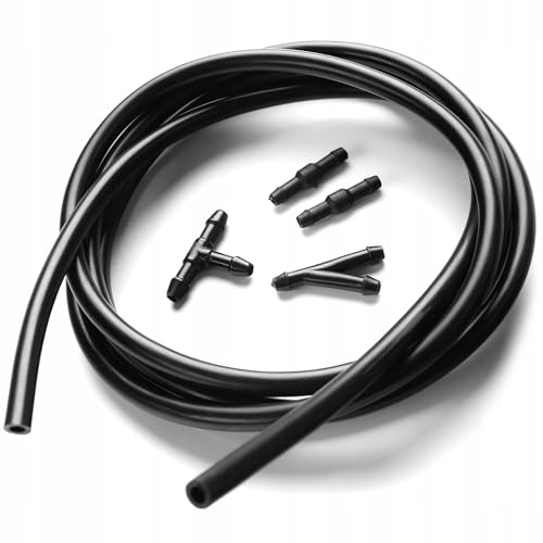 AWparts - Scheibenwaschanlage Schlauch set - 2 Meter - Auto Wischwasserschlauch reparaturset mit T- und Y-Stück - Universal - 2x Anschlussstücke - Lässt sich leicht formen von AWPARTS