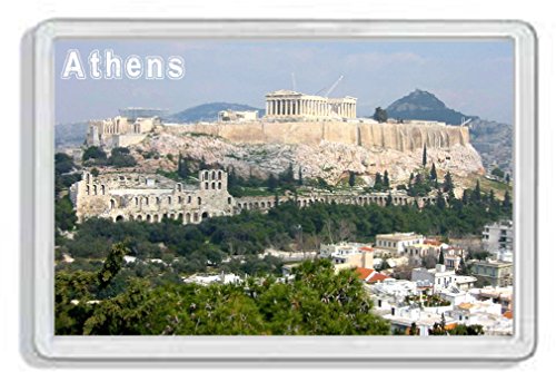 AWS Athens Greece Acropolis PVC-Magnet, Souvenir-Magnet, Kühlschrankmagnet aus hartem Kunststoff mit Fotobild von Athens Greece Acropolis von AWS