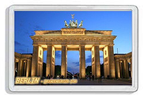 AWS Harte PVC Magnet Berlin Brandenburger Tor Berlin Souvenir Deutschland Magnet Fridge Magnet Germany Kühlschrank-Magnet aus hartem Kunststoff mit Bild Foto Stadt City Tor Brandenburg Gate von AWS