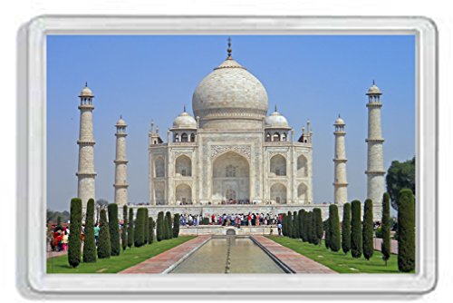 AWS Magnet PVC harte Taj Mahal Tajmahal India Souvenir Tempel Agra Gadget Magnet Fridge Magnet Magnet für Kühlschrank aus hartem Kunststoff mit Bild Foto Stadt City Temple von AWS