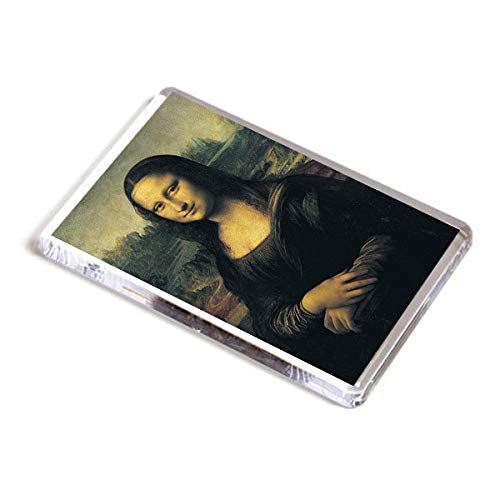 AWS Magnet aus PVC La Gioconda Monna Lisa di Leonardo da Vinci Kühlschrankmagnet Souvenir Fridge Magnet Kühlschrankmagnet aus Hartplastik mit Bild Fotomagnet aus PVC von AWS