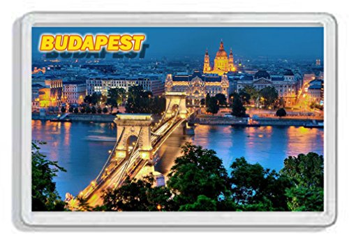 AWS PVC-Magnet Budapest Ungarn Souvenir Donauermagnet Fridge Magnet Kühlschrankmagnet aus Hartplastik mit Bild Stadt Hungary von AWS