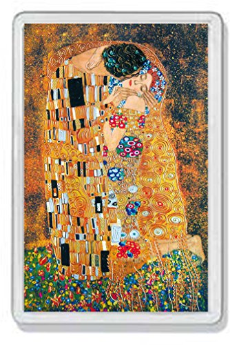 AWS Rahmen Magnet PVC der Kuss von Gustav Klimt Magnet Kühlschrank Frigor The Kiss Painting Souvenir Fridge für Kühlschrank aus hartem Kunststoff mit Bild Foto Magnet PVC Harte Gadget Souvenir von AWS