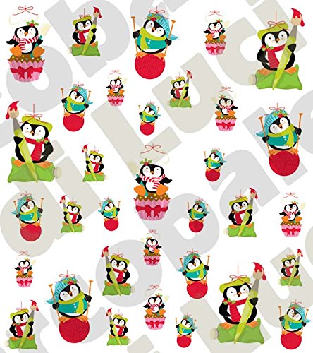 AWS Set Water decals +++ Weihnachten +++ PINGUIN Nail Art Aufkleber Wasser Weihnachtsbaum und Kugeln Christmas Stickers Transfer Stickers Engel Holly-Engelsflöckchen Kekse Lebkuchenkerze von AWS