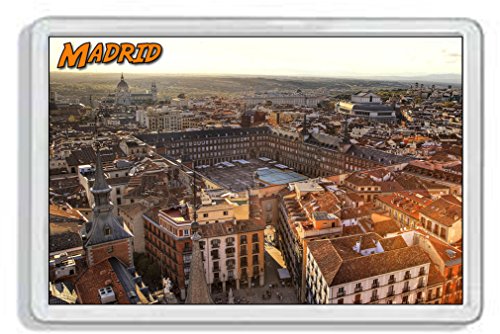 AWS fester PVC-Magnet, Madrid, Spanien, Souvenir, Kühlschrankmagnet aus Hartplastik mit Stadtfoto, spanische Stadt. von AWS
