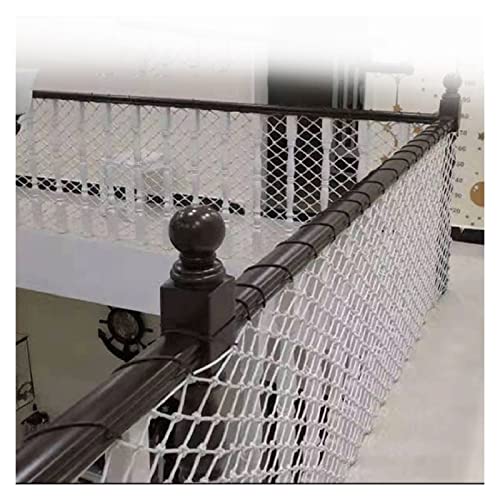 AWSAD Hunde Katzennetz Treppenzaun Anti-Fall-Netz Kindersicherheitsnetz for Balkon,Garten,Spielplatz Bausicheres Netz Anpassbar Color : White, Size : 1x7m(3x22ft) von AWSAD