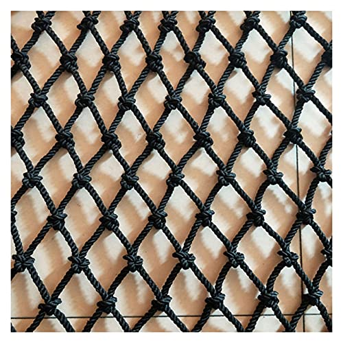 AWSAD Kindersicherheitsnetz, Anti-Fall-Netz Innenschutz Treppengeländernetz Schwarz Seilnetz Balkon-Sicherheitsnetz Color : 6cm mesh, Size : 1x7m(3x22ft) von AWSAD