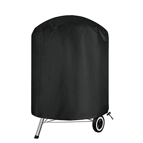 AWSAD Kugelgrill Abdeckung mit Kordelzug Rund BBQ Grillabdeckung Wasserdicht, Winddicht, UV-Beständig 210D Oxford Gewebe Grill-Abdeckhaube (Color : Black, Size : 84x84cm) von AWSAD