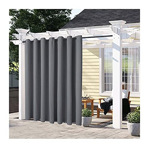 AWSAD Outdoor Vorhänge Verdunkelung Vorhang Vorhang Mit Ösen,Winddicht UVschutz damit Balkon Pergola,1 Tafel, (Color : Gris, Size : 2x3m) von AWSAD