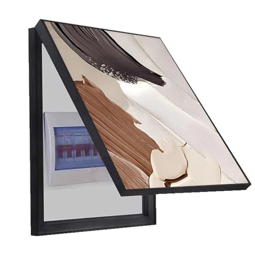 Elektrischer Zähler Abdeckung Wandmontierter Vertikaler Stromzähler Dekoration Abdeckung Verstecken Wohnzimmer Schlafzimmer Schaltkasten Deckel(D,60x70cm) von AWSAD