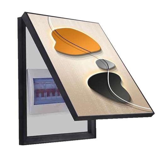 Elektrischer Zähler Abdeckung Wandmontierter Vertikaler Stromzähler Dekoration Abdeckung Verstecken Wohnzimmer Schlafzimmer Schaltkasten Deckel(E,60x70cm) von AWSAD