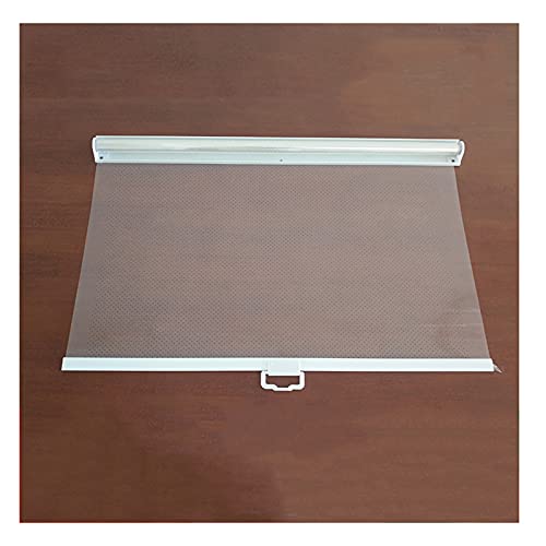 Rollo Transparent Gefrierschrank Vorhang wasserdichte PVC Waschbar Hohe Transparenz Und Langlebigkeit Transparentes Rollo Benutzt Für Balkonfenster Garten (Color : 90 cm Perforated) von AWSAD