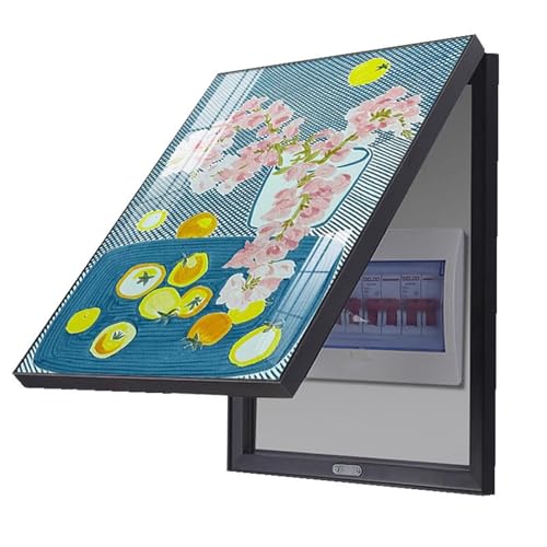 Sicherungskasten Abdeckung Schrank, Verteilerkasten Dekorativer Ausblenden Gemälde Vertikaler Abschnitt Elektrisches Panel Dekorations(B,50x60cm) von AWSAD