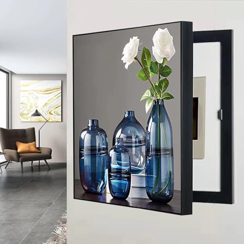 Stromzähler Box Dekoration, Vertical Elektrische Box Abdeckung Dekorative Malerei Zähler Abdeckung, Moderne Stromzähler Dekorativ Zählerkastenabdeckung(B,50X70CM(19.6x27.5in)) von AWSAD